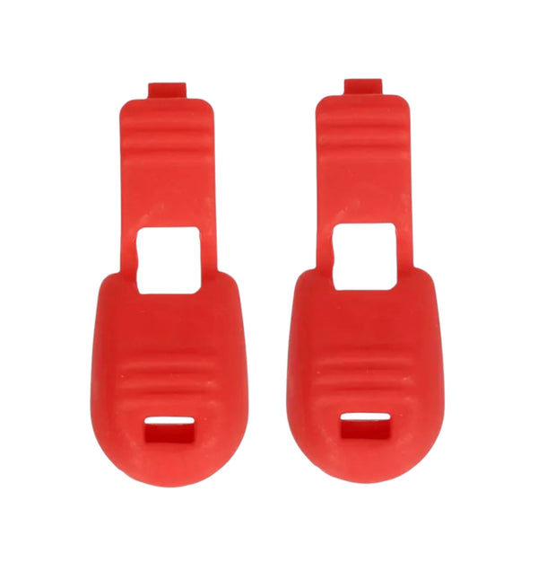 2 Kordelenden Clips x Rot