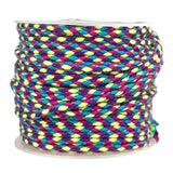 1 Meter Geflochtene Kordel x Ø2mm x Neon/Magenta/Blau