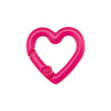 Herzförmiger Karabiner für Anhänger - Neonpink