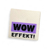 Set of 3 woven labels “WOW Effect” x Cream