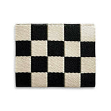 Set of 3 woven labels “Checker” x cream