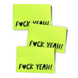 Set of 3 web labels “F*ck yeah” neon