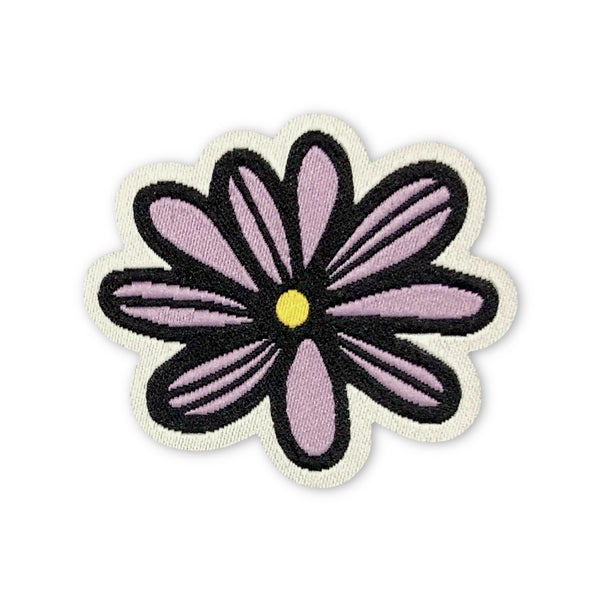 Gewebtes Bügelpatch „Blume“ - Flieder