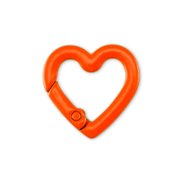 Herzförmiger Karabiner für Anhänger x Neonorange