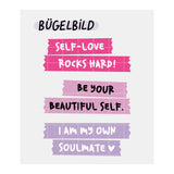 Iron-on patch “Notes to myself” x Pink/Rose/Lilac