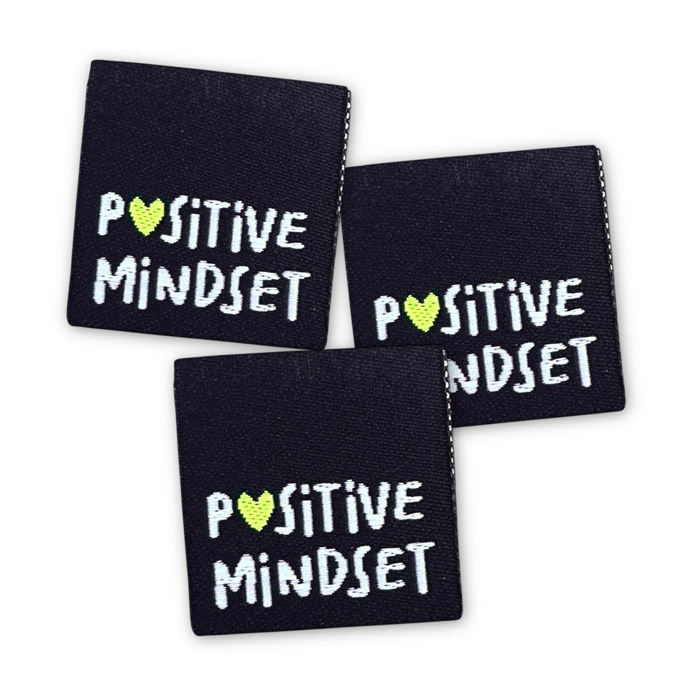 Set of 3 web labels “Positive Mindset”