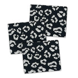 Set of 3 woven labels “Leo” x black