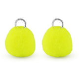 2 Mini Pompom Anhänger mit Öse