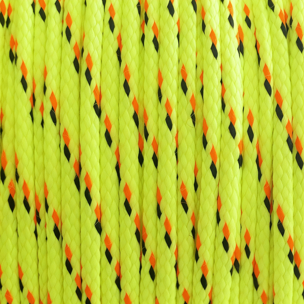 1 Meter Geflochtene Kordel - Ø4mm - Neon/Orange